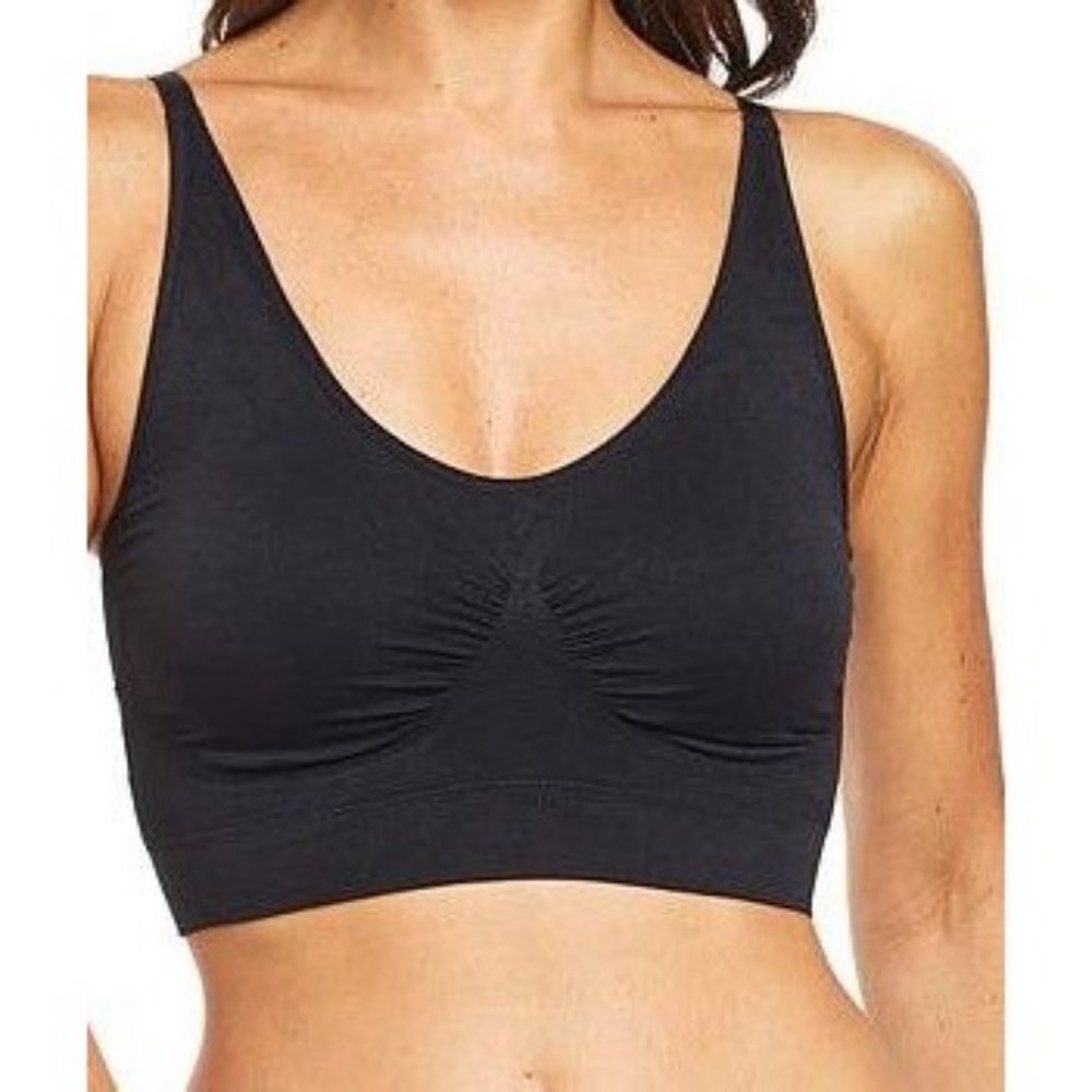 Rhonda Shear 3-pk Ahh Bra w/Remove Pads & Adjust Straps 811-194 Blk Beige L
